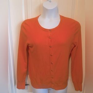 Melrose Chic New York Orange Cardigan
